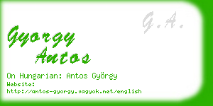 gyorgy antos business card