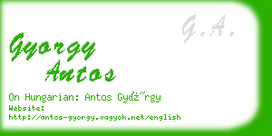 gyorgy antos business card